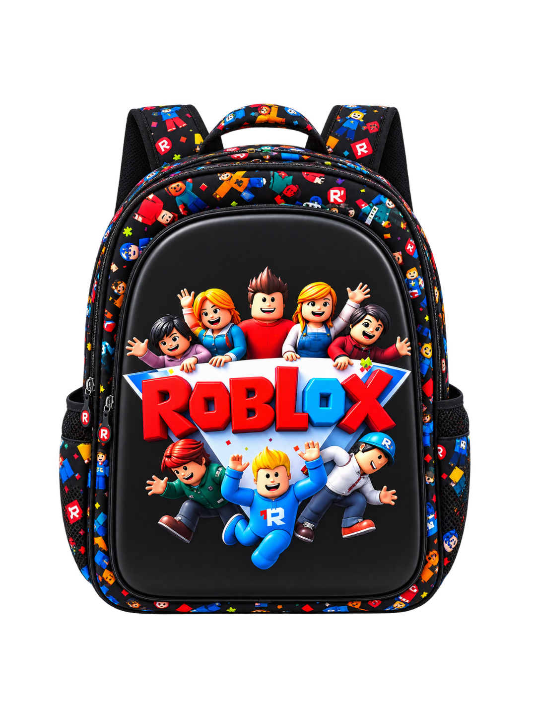 3-in-1 Roblox Backpack Set 16 Inch – 3D Design School Bag with Lunch Bag & Pencil Case