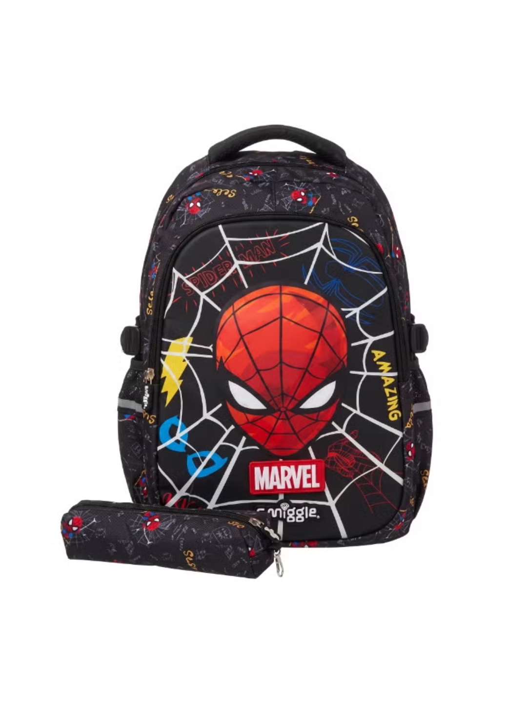 Smiggle 2-Piece Spider-Man Classic Backpack Set – Black