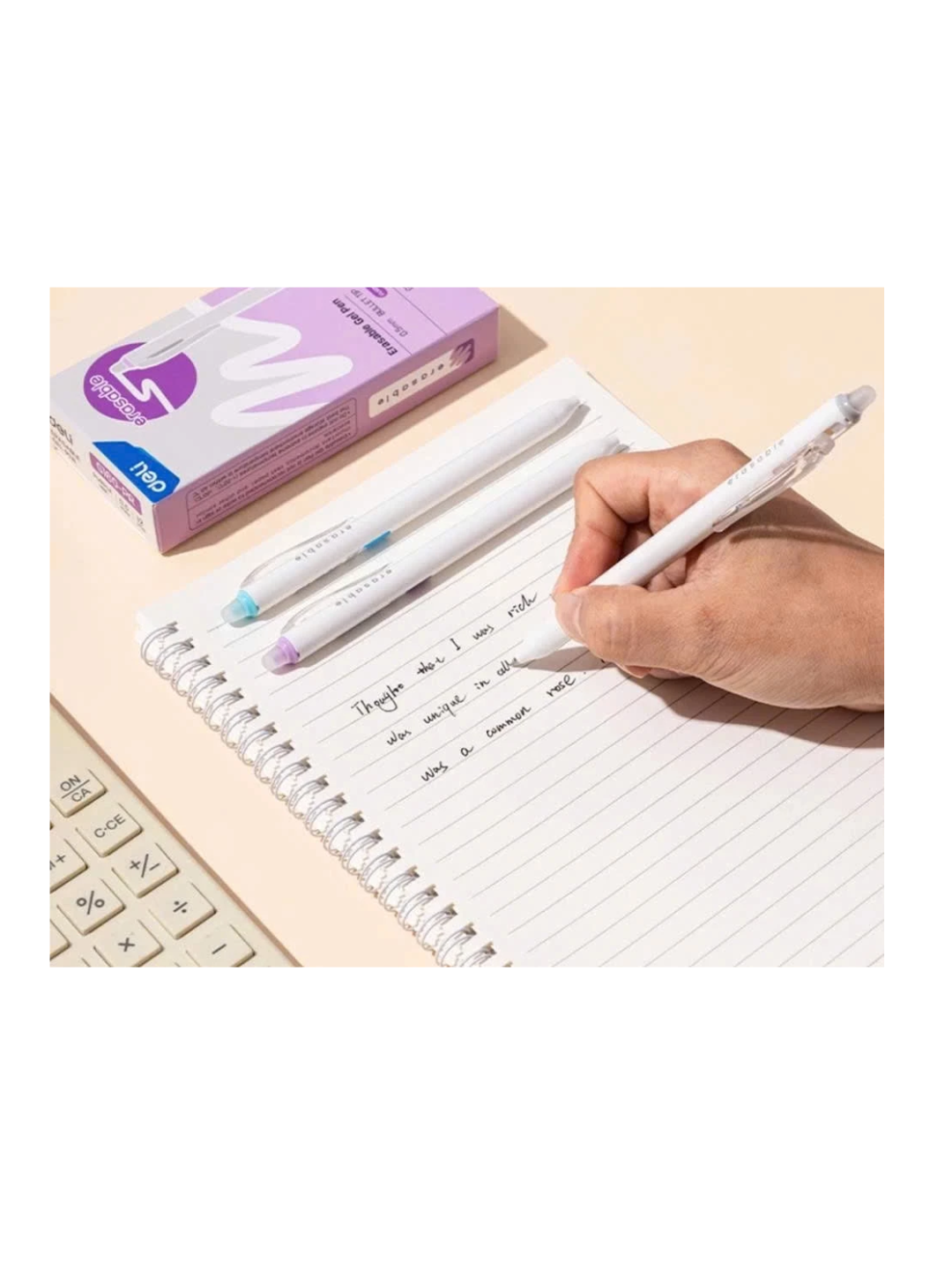 Deli Erasable Gel Pen 0.5 mm Blue – EG161P-BL