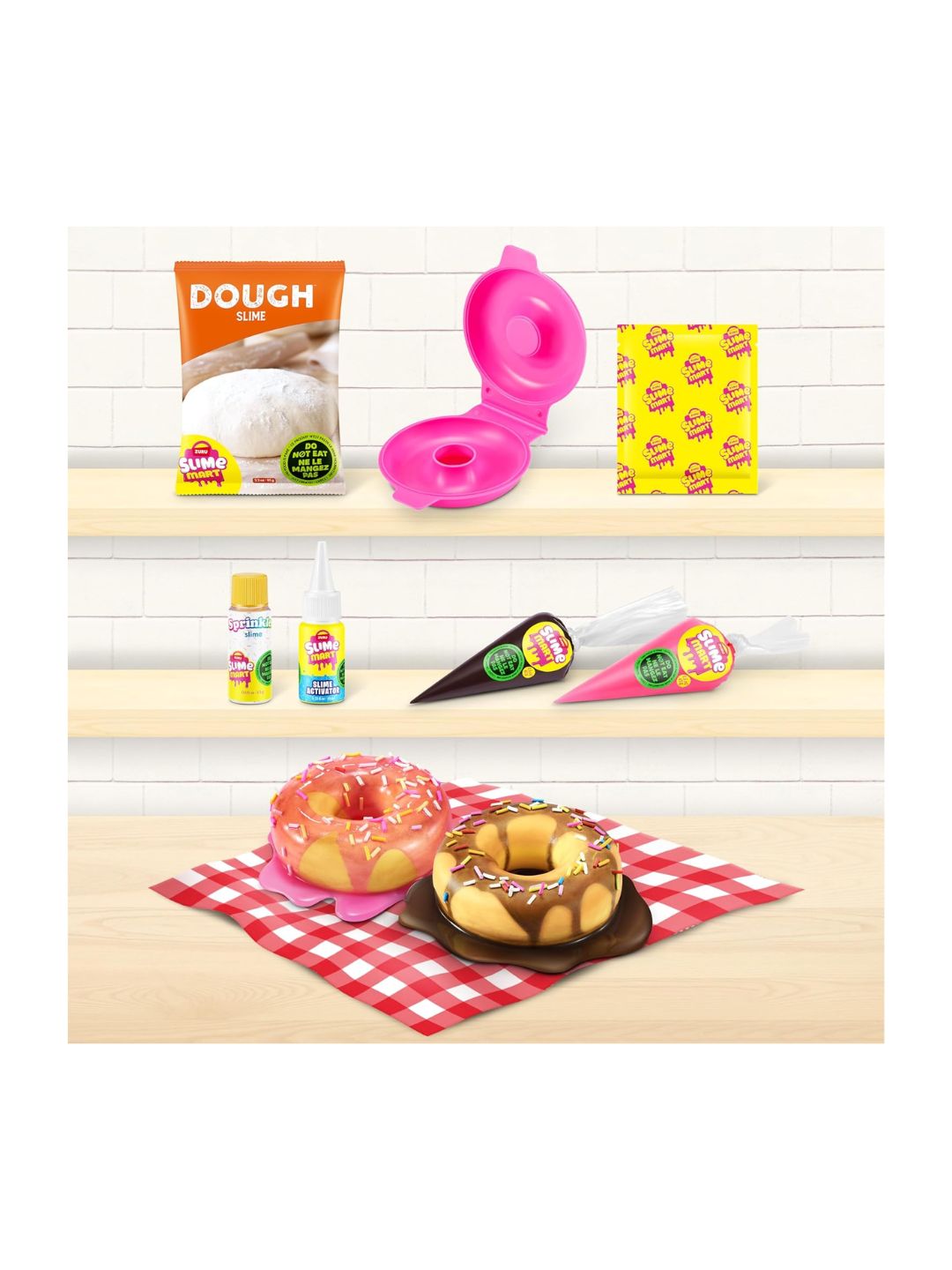 Slime Mart Series 1 Make Your Own Realistic Slime Food! Donut Bag DIY Kit (10 Pieces)