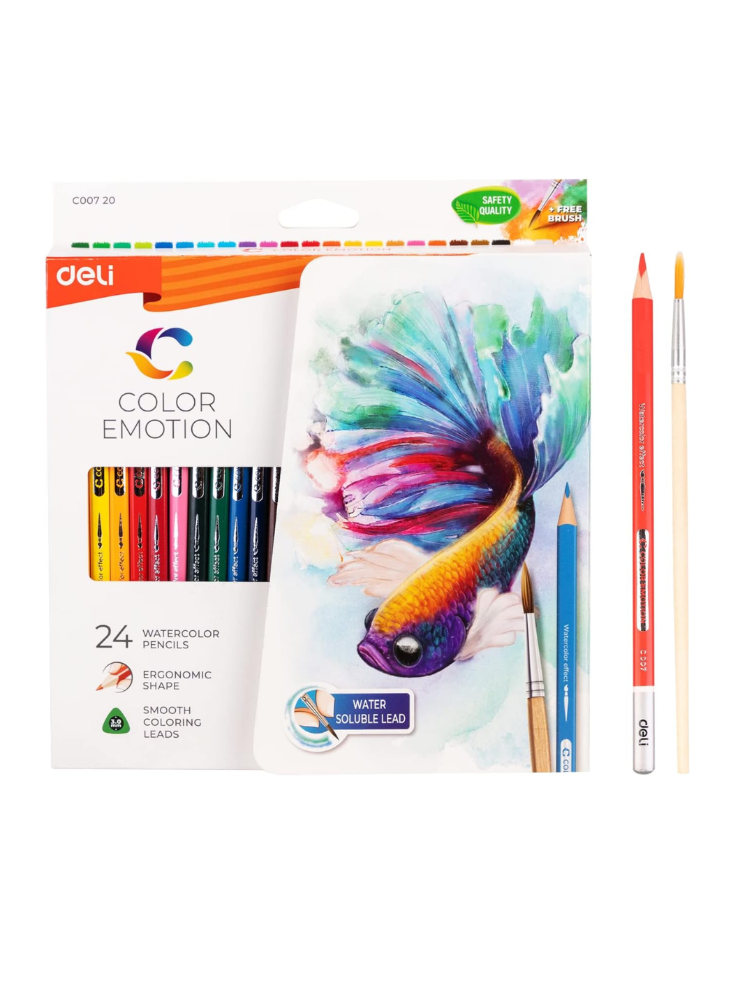 Deli Watercolor Colored Pencils 24 Colors – EC00720 Main image